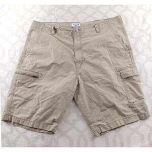 Denizen From Levis Mens Cargo Shorts Tan Khaki W40 Zip Pockets Casual Outdoor